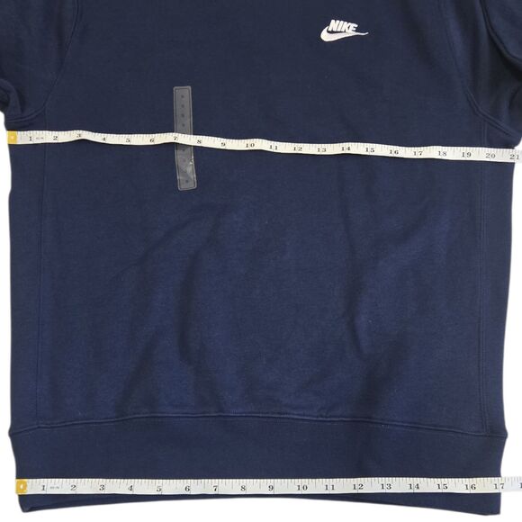 Nike Men's Club Fleece Crewneck Sweatshirt Navy Blue BV2662-410 Size Small NWT - Picture 11 of 12